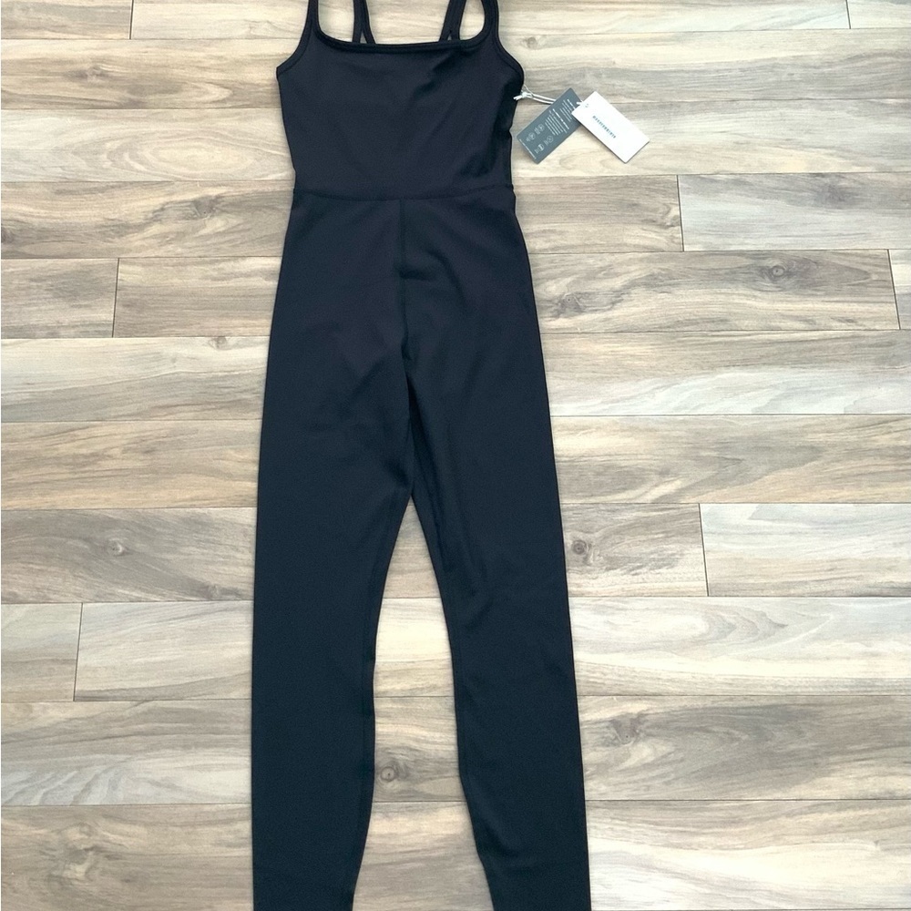Z Supply go for it rib jumpsuit in Black - Picture 3 of 6